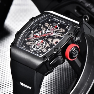 Montre à quartz Pagani Design PD-YS011 pour homme, cadran squelette, étanche, luxe, sport, tonneau, verre saphir, chronographe, montre-bracelet pour homme - Product Image 2