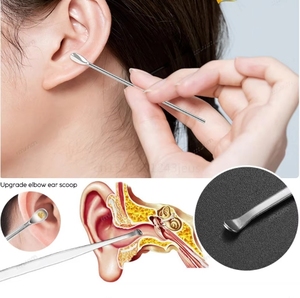 Portable Reusable 6-Piece Household <b>Ear</b> Scoop Set Metal Spiral Spring <b>Ear</b> Digging Cleaning Tool <b>Spoons</b> with <b>Ear</b> Picking Function - Product Image 4