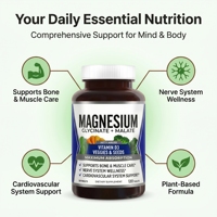 Capsules de glycinate de magnésium en marque privée OEM, services d'emballage personnalisé en marque privée