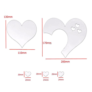 Adesivi murali a cuore in acrilico argento adesivo Art decalcomania artigianale decorazioni <span class=keywords><strong>per</strong></span> la casa <span class=keywords><strong>per</strong></span> camerette bambini - Product Image 4
