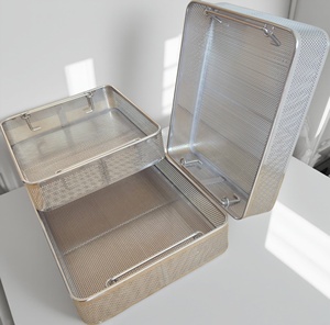 Cesta de Desinfección Plegable Portátil de Acero Inoxidable 304/316 GL3002, Hecha a Mano, Dimensiones 60x40x30cm, Duradera para Almacenamiento en la Cocina - Product Image 3