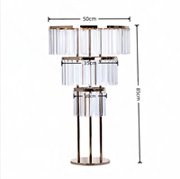 Support à fleurs de mariage en acrylique cristal de luxe XWLC Royal Diamond, montage facile, taille et couleur personnalisables, centre de table pour la décoration d'événements