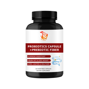 Compléments alimentaires à base de plantes OEM ODM, capsules de probiotiques, fibres prébiotiques avec complexe prébiotique organique, complexe d'enzymes digestives, brûleur de graisse - Product Image 2