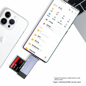 Bộ chuyển đổi lưu trữ kim loại tương thích đa năng cf2.03.04.0 Đầu đọc thẻ ba trong một cho thẻ CF/SD/TF cho máy tính xách tay & Máy tính để bàn - Product Image 5