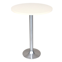 Vente en gros de tables à manger, comptoir de bar, table de base, métal argenté KD, table moderne, meubles de bar commerciaux en acier inoxydable pour la cuisine