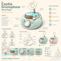 Jouet phonographe ODM sans écran, multi-langues, lecteur d'histoires audio intelligent avec LLM localisé et conforme à la RGPD