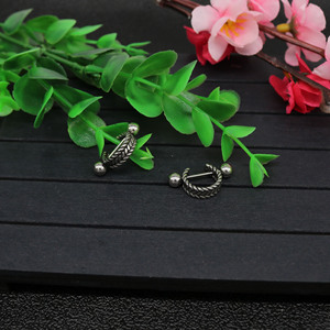 yunnique Steel <b>Wings</b> Titanium Steel Stud <b>Earrings</b> Spiral Design Geometric Unisex Fashion Jewelry - Product Image 4