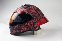 Casque spatial de moto à double lentille Casque de course de moto DOT avec visière REVO et couleur Big Tail et accessoires de couleur