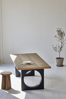 Meubles de luxe Décoration de table géométrique Table à manger moderne nordique en bois de chêne massif Ensemble de 8 places