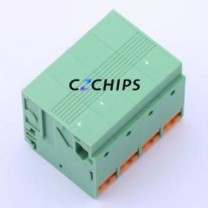 KF207RA-10.16-4P Spring Terminal Block Bent Lead Through Hole,P=10.16mm Connector 1x4P 10.16mm Green 4P - Product Image 2