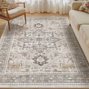 พรมเปอร์เซียลายเมดัลเลียนรูปสี่เหลี่ยมผืนผ้า ยี่ห้อว่านซินหลง ผลิตจากกำมะหยี่คริสตัล ซักทำความสะอาดได้ เหมาะสำหรับตกแต่งห้องนั่งเล่นและบ้าน - Product Image 2