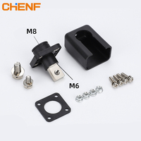 Bloc de bornes de batterie CHENF IP54 étanche 200A carré rouge noir en cuivre massif de haute qualité pour montage sur panneau