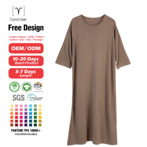 Consinee Luxury Loungewear Kaftan abito 85% di seta di gelso 15% Cashmere francese Boho Street eleganza Machine a maglia sottile a maglia lunga - Product Image 1