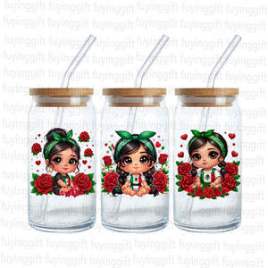 नई चिकानो लैटिना डुपी कप 16 औंस चिकाना बेबी गर्ल वीरेन डी गुआडालुप यूवीडफ ट्रांसफर 16 औंस कप के लिए डिकल्स स्टिकर - Product Image 5