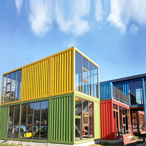 Casa Contenedor Modular Prefabricada de 2 Pisos, Edificio Contenedor Colorido para <span class=keywords><strong>Hotel</strong></span>, Tienda, Centro Comercial - Product Image 1