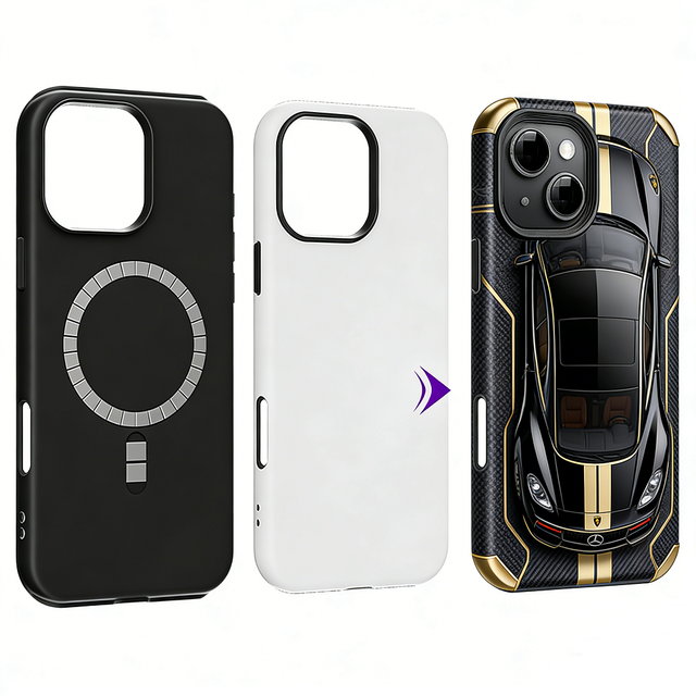 Eco Friendly 2 in 1 Magnetic Sublimation Mobile Phone case Blank 3D Phone Cover Custom for Uv Printer Machine