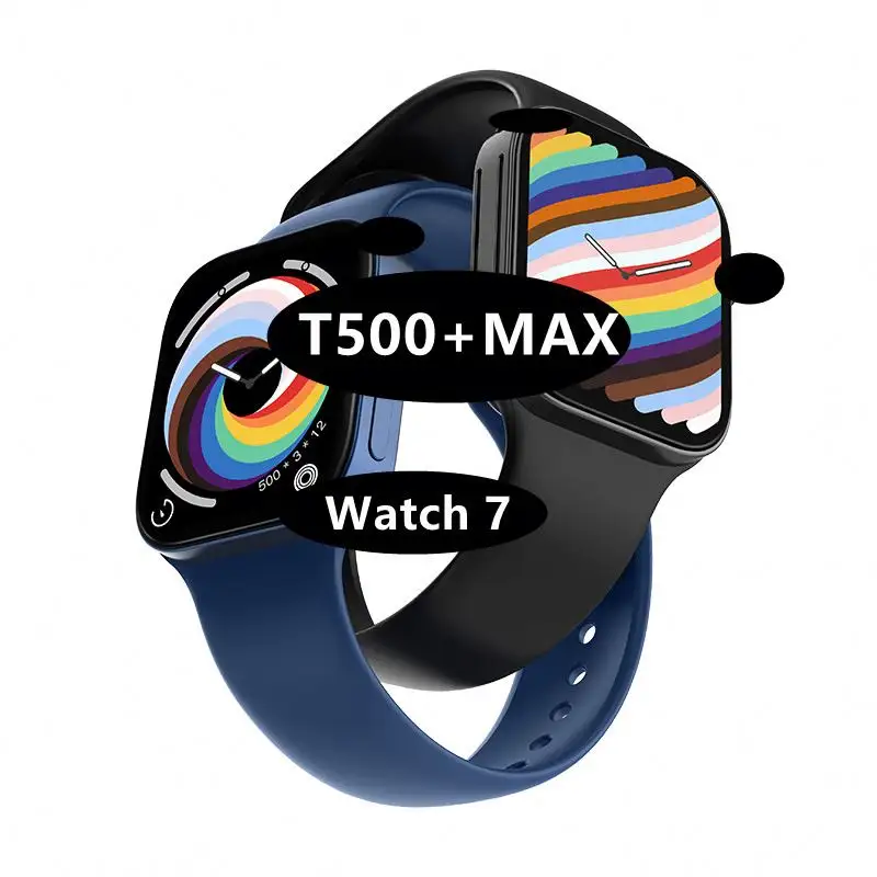 2022 T500 + अधिकतम Smartwatch series7 Watch7 महिला वायरलेस चार्ज 3D गतिशील डायल निविड़ अंधकार संगीत पुरुषों T500 अधिकतम स्मार्ट Wach