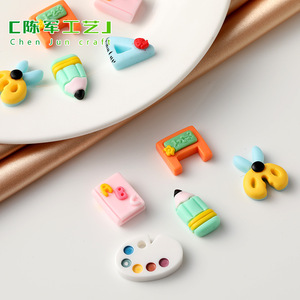 Útiles escolares de resina Chunjun de buena calidad con buenos accesorios al por mayor hecho a mano Diy Material envoltura cabeza cuerda accesorios para el cabello - Product Image 3