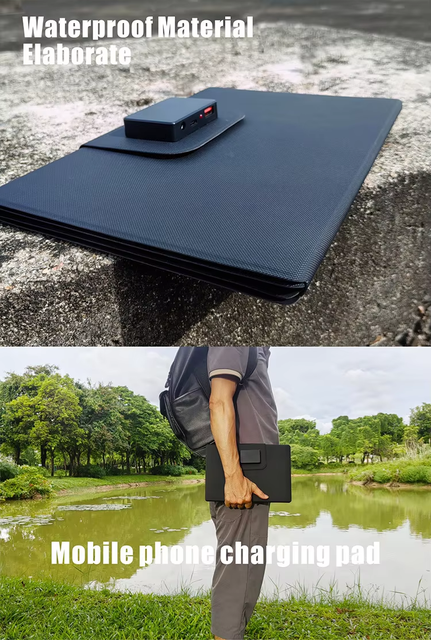 ODM 300W Monocrystalline Silicon Folding Solar Panel Portable Outdoor Camping Solar Charger Black Blue Phone Power Station