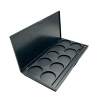 Palette de maquillage vide pour fard à joues et fard à paupières, 10 couleurs, avec emballage personnalisé, contenant 10 compartiments pour fard à paupières
