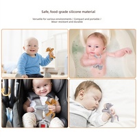 Nouveau jouet de dentition en silicone de qualité alimentaire en forme de petit âne pour bébés de 0 à 24 mois, favorise l'exploration orale et aide à prévenir les problèmes dentaires