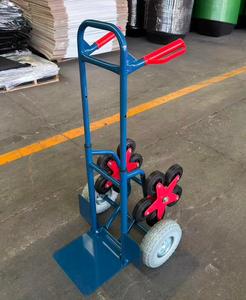 स्केलेबल फोल्डिंग प्लेट बोरे ट्रक सीढ़ियों पर चढ़ना सुरक्षात्मक हैंडल के साथ 12 पहियों आसान परिवहन सीढ़ी पर्वतारोही ट्रॉली - Product Image 3