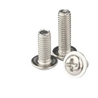 Vis à tête cylindrique cruciforme DIN967, vis Sems Phillips en acier inoxydable 304 avec rondelle intégrée
