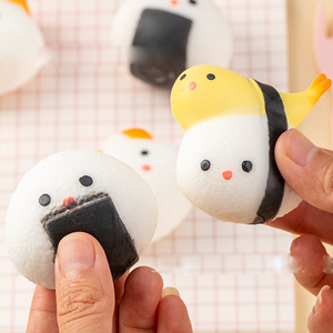 BSCI Factory Direct Custom Logo Pu Squeeze Japan Squishy Tiny Small Sushi Soft Toys Plush Toy - Product Image 5