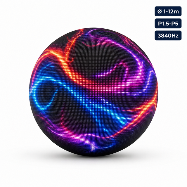 Custom Sphere LED Display 360 Degree Spherical LED Screen P1.5-P5 Indoor Outdoor for Museum Stage Mall Event