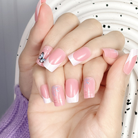 Vente en gros de faux ongles faits main, forme amande moyenne, design stiletto, avec breloques 3D yeux de chat et strass scintillants, luxe, personnalisables avec marque privée