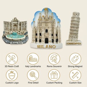 Imanes de Refrigerador Personalizados al por Mayor con Diseño de Lugares Emblemáticos de <span class=keywords><strong>Italia</strong></span>, Imanes de Resina 3D como Recuerdo Turístico para Regalos Promocionales y Tiendas de Recuerdos de Viaje - Product Image 1