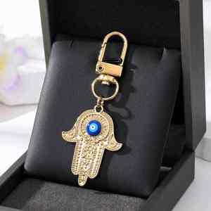 Malocchio portachiavi in cristallo <span class=keywords><strong>Hamsa</strong></span> portachiavi protezione Fatima a mano portachiavi in metallo portachiavi portachiavi amuleto malocchio ciondoli gioielli ciondoli - Product Image 6