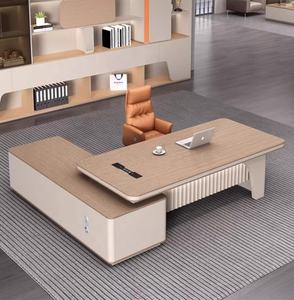 2025 Luxe Moderne L-Vorm Uitvoerend Bureau High-End Nieuw Ontwerp Voor Nieuwe Kantoorprojecten Groothandel - Product Image 4