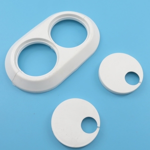 Anello decorativo in plastica a doppio tubo bianco da 15mm, copertura decorativa per tubo, decorazione con coperchio - Product Image 1