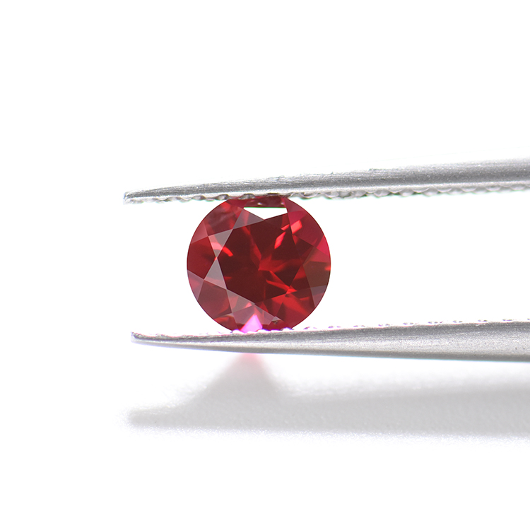 Hot sale High Quality lab grown Ruby Round shape pigeon Red color 4mm-12mm RUBY STONES