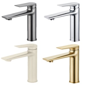 Copper Basin Faucet Single Handle <b>Deck</b> Mounted Ceramic Valve Core Hot Cold Water Sink Tap For Home Bathroom Hotel - Product Image 2