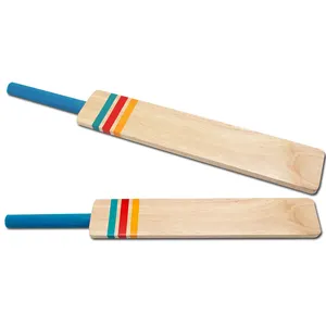 Batte de cricket en bois forte pratique d'entraînement idéale légère pour le cricket d'arrière-cour de plage à la maison