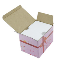 Boîte cadeau de luxe personnalisée rose avec nœud imprimé, insert en mousse, pour vaisselle et articles de table, cadeaux Saint-Valentin, anniversaire, Noël