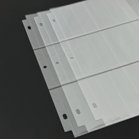 Album de rangement pour cartes double face en plastique PP transparent à 3 trous, format 8,85x11,14 pouces, avec insertion de grille, reliure à feuilles mobiles, directement de l'usine