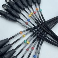 8 canaux professionnels 3m 8 paires mâle femelle 3 broches XLR PVC extension audio équilibrée pour microphones haut-parleurs