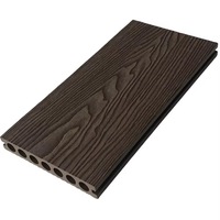 Planche de terrasse composite WPC moderne pour extérieur avec installation par clips, panneau de revêtement de sol imperméable et antidérapant pour jardin et entrepôt