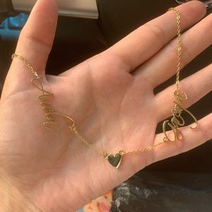 Çoklu isimleri özel kolye 3,4,5,6 isim levhaları kişiselleştirilmiş takı kalp mektubu paslanmaz çelik altın - Product Image 2