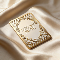 Carte de visite professionnelle en acier inoxydable miroir de luxe, vierge, épaisseur 0,8 mm, personnalisable avec logo imprimé, pour gravure laser - Vente en gros