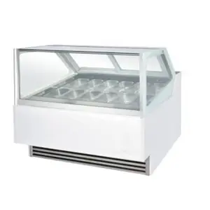high quality commercial small chest counter top ice cream display showcase freezer fridge