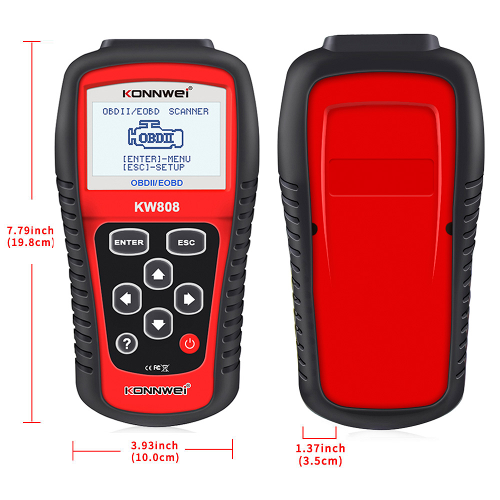 KONNWEI Wholesale OBD2 EOBD Car Diagnostic Tool for 12V Gasoline Diesel Vehicles Hot Sale in European American Market