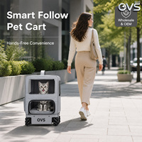 Poussette électrique pour animaux de compagnie OVS Sensor Walking Mesh, silencieuse, légère, durable, polyvalente, lavable, lisse, confortable, robuste