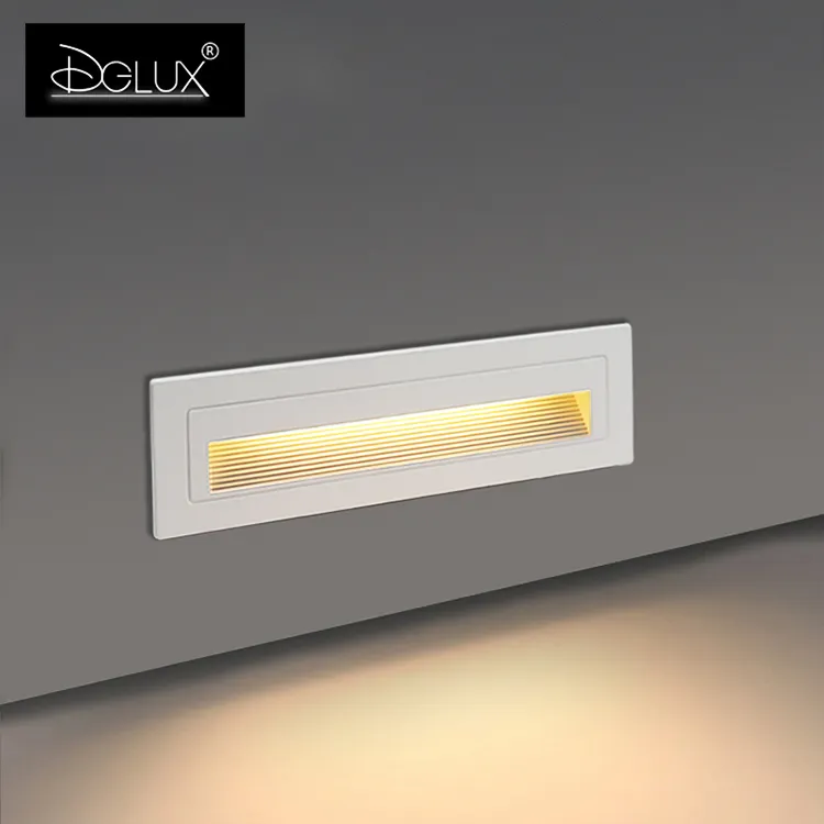 DGLUX-مصباح قدم جداري ذكي ليد, تصميم حثي خارجي مقاوم للماء مصباح قدم خافت 3 واط