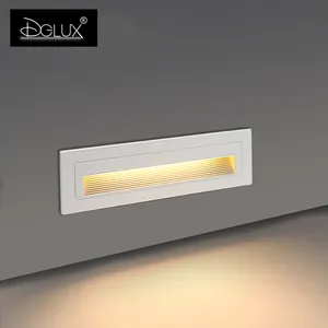 DGLUX – lampe murale encastrée 3W Led, Design à Induction, pour l'extérieur, étanche, éclairage intelligent pour escalier, escalier