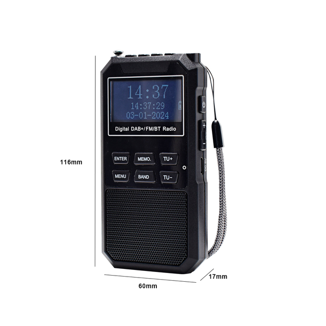 High Quality  FM Pocket Digital Tuning BT Speaker Mini Receiver LCD Screen Portable DAB Radio