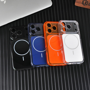 Étui de téléphone personnalisé avec logo, LIEKO, luxe, solide, en polycarbonate rigide, couleur gelée, magnétique, TPU+PC, transparent, antichoc - Product Image 6